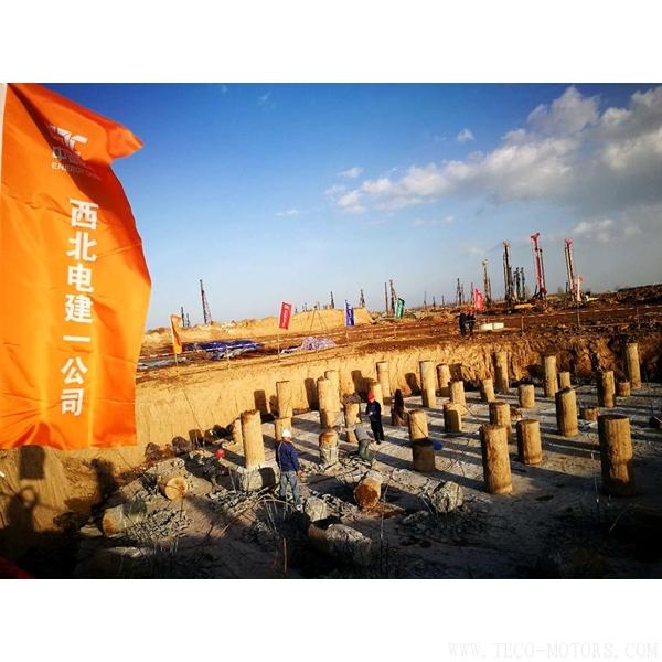 【電廠】陜西渭河彬州化工有限公司30萬(wàn)噸/年煤制乙二醇項(xiàng)目動(dòng)力裝置界區(qū)工程項(xiàng)目熱電站開始煙囪破樁工作