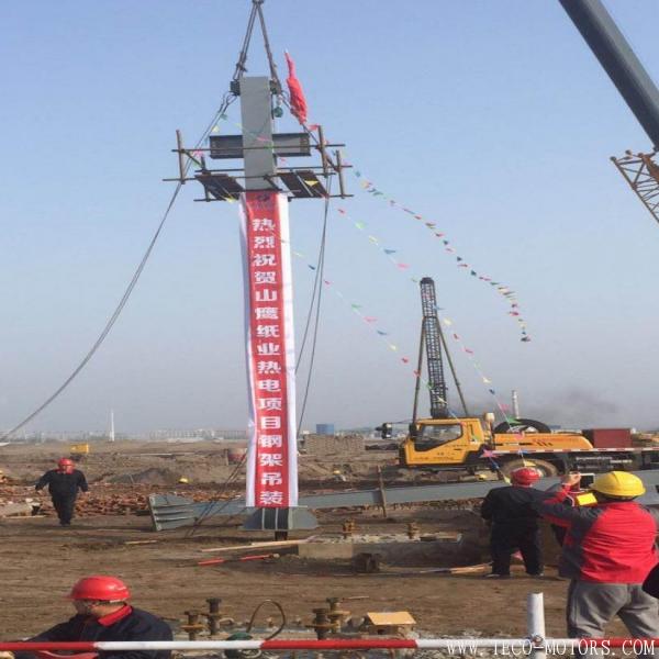 【電廠(chǎng)】公安縣山鷹華中熱電聯(lián)產(chǎn)項(xiàng)目4號(hào)鍋爐鋼架第一根立柱正式開(kāi)始吊裝