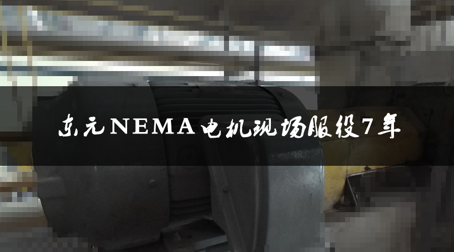 東元NEMA電機(jī)服役7年，運(yùn)行狀態(tài)良好，現(xiàn)場(chǎng)檢測(cè)運(yùn)行狀態(tài)
