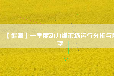 【能源】一季度動(dòng)力煤市場運(yùn)行分析與展望
