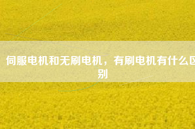 伺服電機(jī)和無(wú)刷電機(jī)，有刷電機(jī)有什么區(qū)別