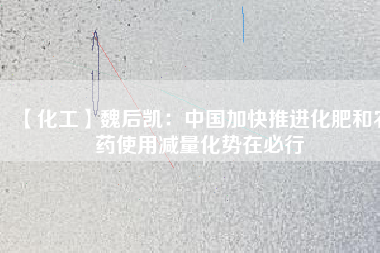 【化工】魏后凱：中國(guó)加快推進(jìn)化肥和農(nóng)藥使用減量化勢(shì)在必行