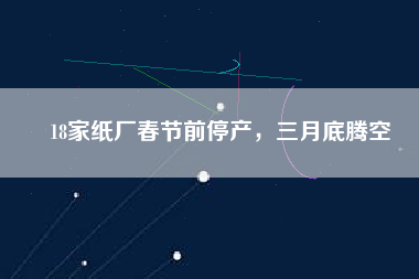 18家紙廠春節(jié)前停產，三月底騰空