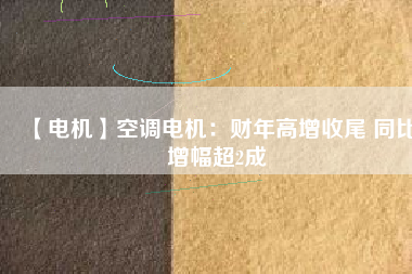 【電機】空調(diào)電機：財年高增收尾 同比增幅超2成
          