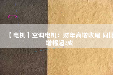 【電機】空調(diào)電機：財年高增收尾 同比增幅超2成
          