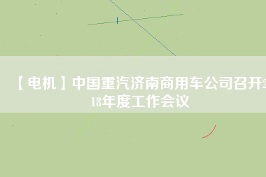 【電機(jī)】中國(guó)重汽濟(jì)南商用車(chē)公司召開(kāi)2018年度工作會(huì)議
          