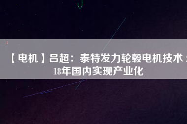 【電機(jī)】呂超:泰特發(fā)力輪轂電機(jī)技術(shù) 2018年國(guó)內(nèi)實(shí)現(xiàn)產(chǎn)業(yè)化