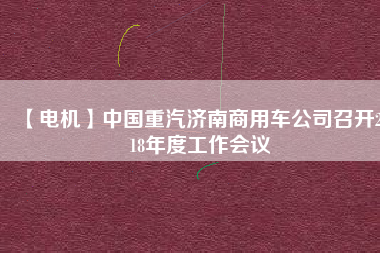 【電機(jī)】中國(guó)重汽濟(jì)南商用車(chē)公司召開(kāi)2018年度工作會(huì)議
          