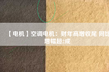 【電機】空調(diào)電機：財年高增收尾 同比增幅超2成
          