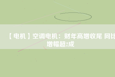 【電機】空調(diào)電機：財年高增收尾 同比增幅超2成
          